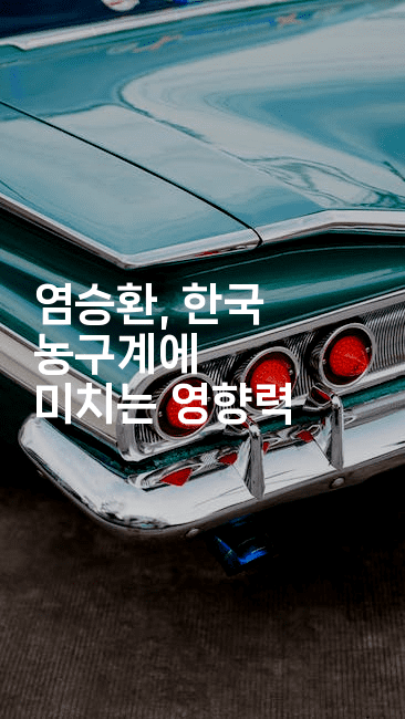 염승환, 한국 농구계에 미치는 영향력-머니풀