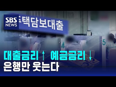 대출금리↑ 예금금리↓…은행만 웃는다 / SBS