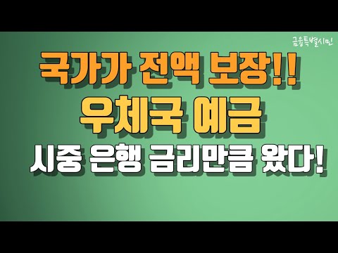 우체국 예금 금리 꽤 괜찮네요~ 국가가 전액 예금자보호 해주는 꿀같은 상품입니다