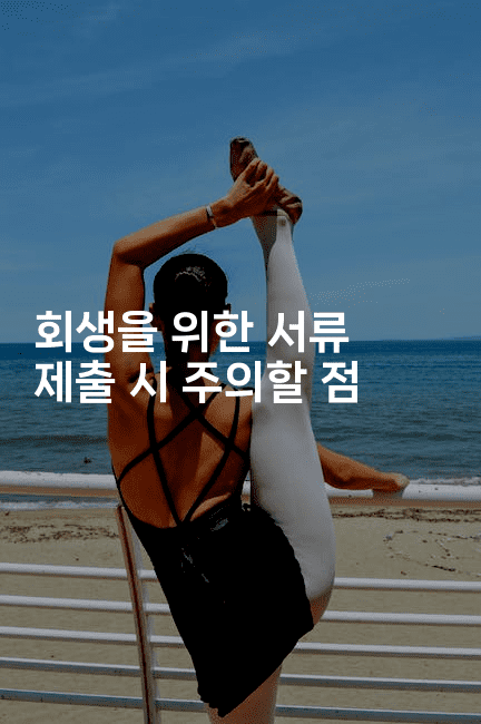 회생을 위한 서류 제출 시 주의할 점-머니풀