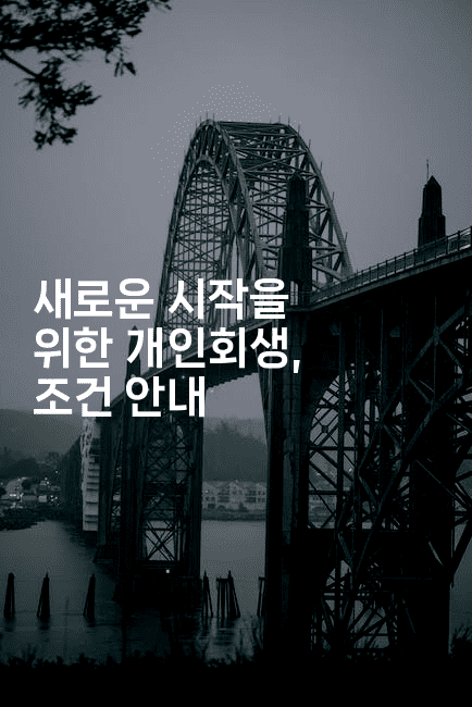 새로운 시작을 위한 개인회생, 조건 안내-머니풀